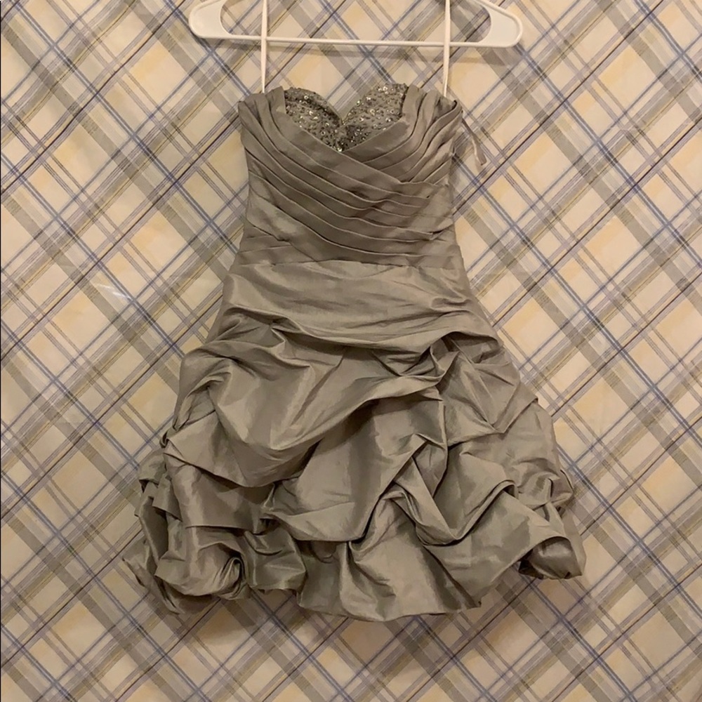 Gorgeous silver Prom dress